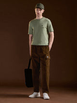 Men's Brown Casual Tapered Fit Solid Cargo