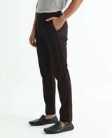 Men's Red Casual Straight Fit Solid Trouser
