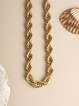 Men's Gold Plated Rope Chain Waterproof & Anti-Tarnish