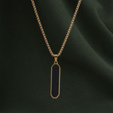 Men's Gold Plated Midnight Prism Necklace Waterproof & Anti-Tarnish