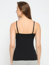 Women's Black Basic Cotton Camisole