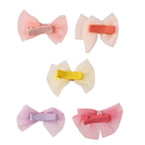 Girls Multicolor Casual Metal Bow Shape Alligator Hair Clips - 5 Pcs