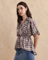 Women's Multicolor Casual Half Sleeves Top