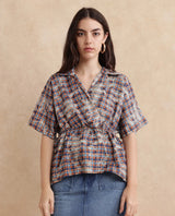 Women's Multicolor Casual Half Sleeves Top