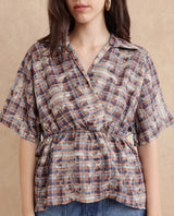 Women's Multicolor Casual Half Sleeves Top