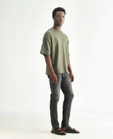 Men's Black Casual Slim Fit Solid Jeans