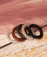 Women's Multicolor Casual Elastic Spiral Hair Ties Rubber Band - 5 Pcs