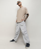 Men's Moon Grey Asymmetrical Parachute Cargo