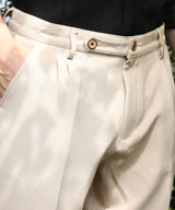 Men's Latte Beige Korean Tailored Trousers