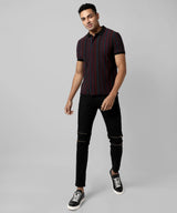 Men's Striped Multicolour Regular Fit Casual Polo Tshirt