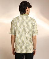 Men's Olive Green Veined Polo Tshirt