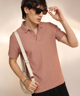 Men's Coral Orange Chevron Polo Tshirt