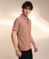 Men's Coral Orange Chevron Polo Tshirt