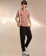 Men's Coral Orange Chevron Polo Tshirt