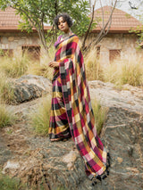 Women's Multicolor Slub Saree