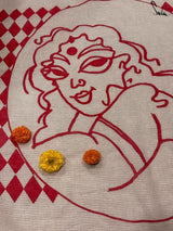 Women's White Kota Doria Saree