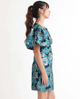 Women's Blue Casual Half Sleeves Dress