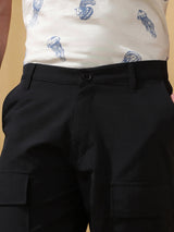 Men's Black Casual Regular Fit Solid Joggers
