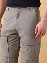 Men's Grey Casual Regular Fit Solid Joggers