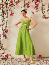Women's Solid Casual Fit & Flare Dress