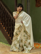 Women's Multicolor Cotton Viscose Saree