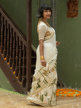 Women's Multicolor Cotton Viscose Saree