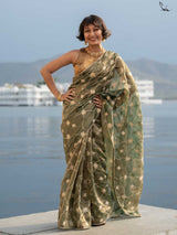 Women's Multicolor Tissue Silk Saree