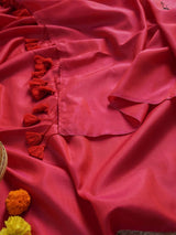 Women's Pink Silk Saree