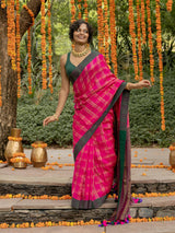 Women's Multicolor Cotton Acrylic Saree