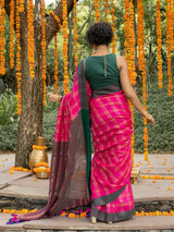 Women's Multicolor Cotton Acrylic Saree