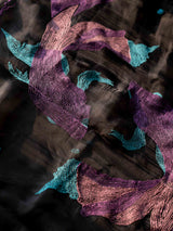 Women's Black Organza Saree