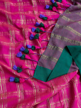 Women's Multicolor Cotton Acrylic Saree