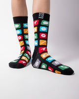 Unisex Multi-Colour Crew Lengh App Store Socks