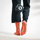 Unisex Brick Red Crew Lengh Lost and Found Socks