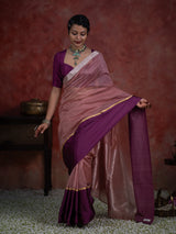 Women's Multicolor Silk Cotton Zari Saree