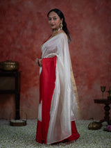 Women's Multicolor Silk Cotton Zari Saree