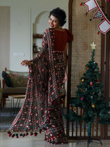 Women's Multicolor Georgette Saree