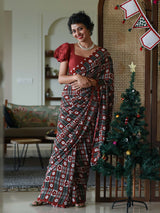 Women's Multicolor Georgette Saree