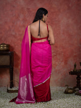 Women's Multicolor Silk Cotton Zari Saree