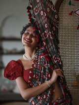 Women's Multicolor Georgette Saree