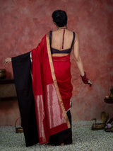 Women's Multicolor Silk Cotton Zari Saree