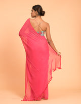 Women's Pink Pure Cotton Saree