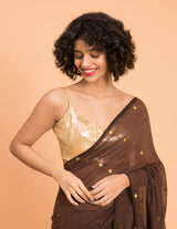 Women's Brown Pure Cotton Saree