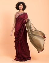Women's Multicolor Cotton Blend Saree