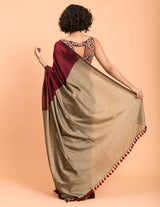 Women's Multicolor Cotton Blend Saree