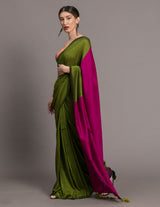 Women's Multicolor Cotton Blend Saree