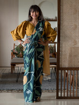 Women's Multicolor Cotton Mul Saree