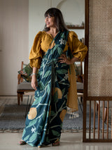 Women's Multicolor Cotton Mul Saree