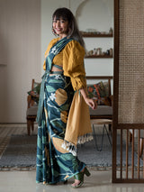 Women's Multicolor Cotton Mul Saree