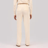 Women's White Solid Sports High Rise Pant - Tall